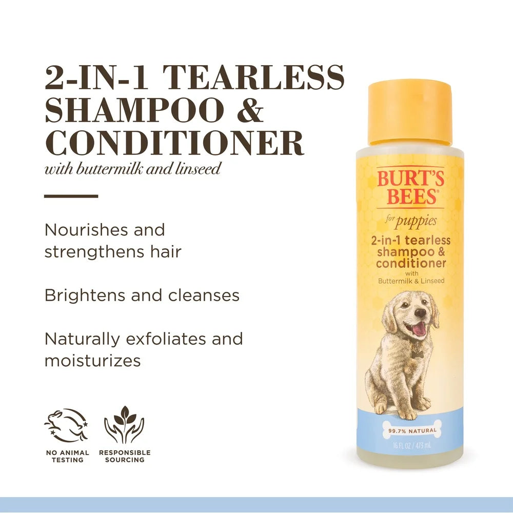 XMSJ Natural Tearless 2 In 1 Dog Shampoo Conditioner