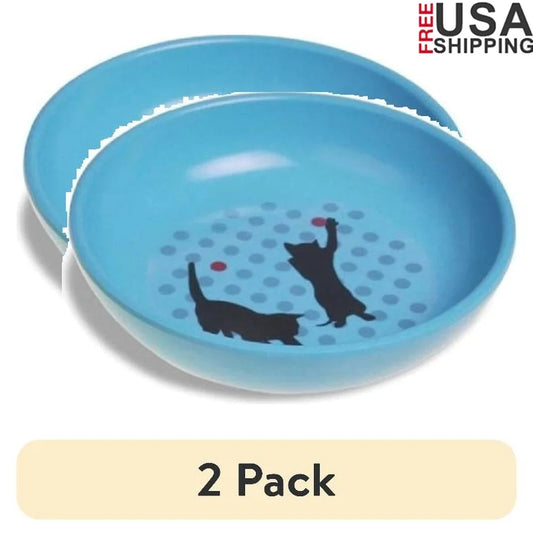 XMSJH Eco Friendly Bamboo Cat Bowl Whisker Friendly