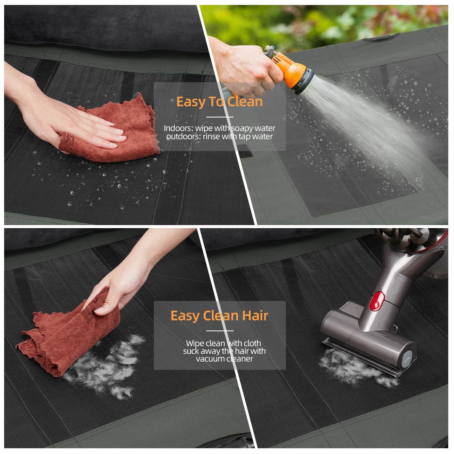 BINGOPAWCN Elevated Dog Bed Lounger For Indoor Outdoor