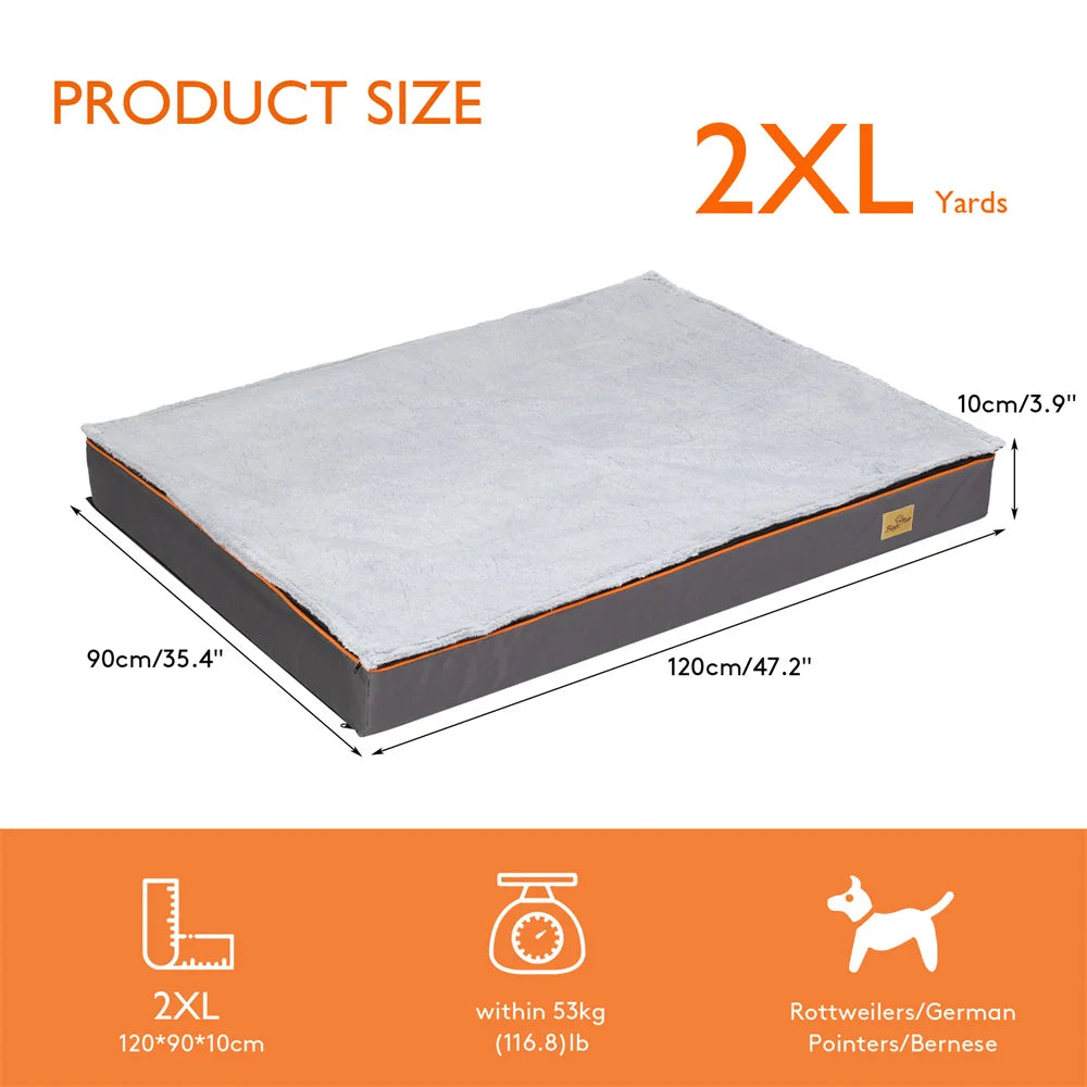 BORWARTCN Premium ExtraLarge Orthopedic Memory Foam Dog BedPro Mattress Waterproof