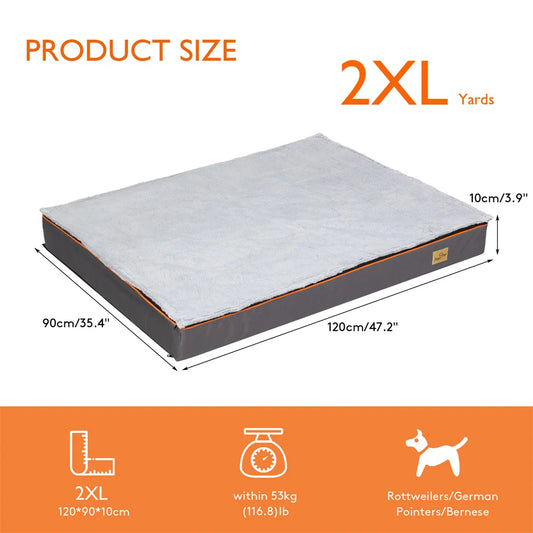 BORWARTCN Premium ExtraLarge Orthopedic Memory Foam Dog BedPro Mattress Waterproof