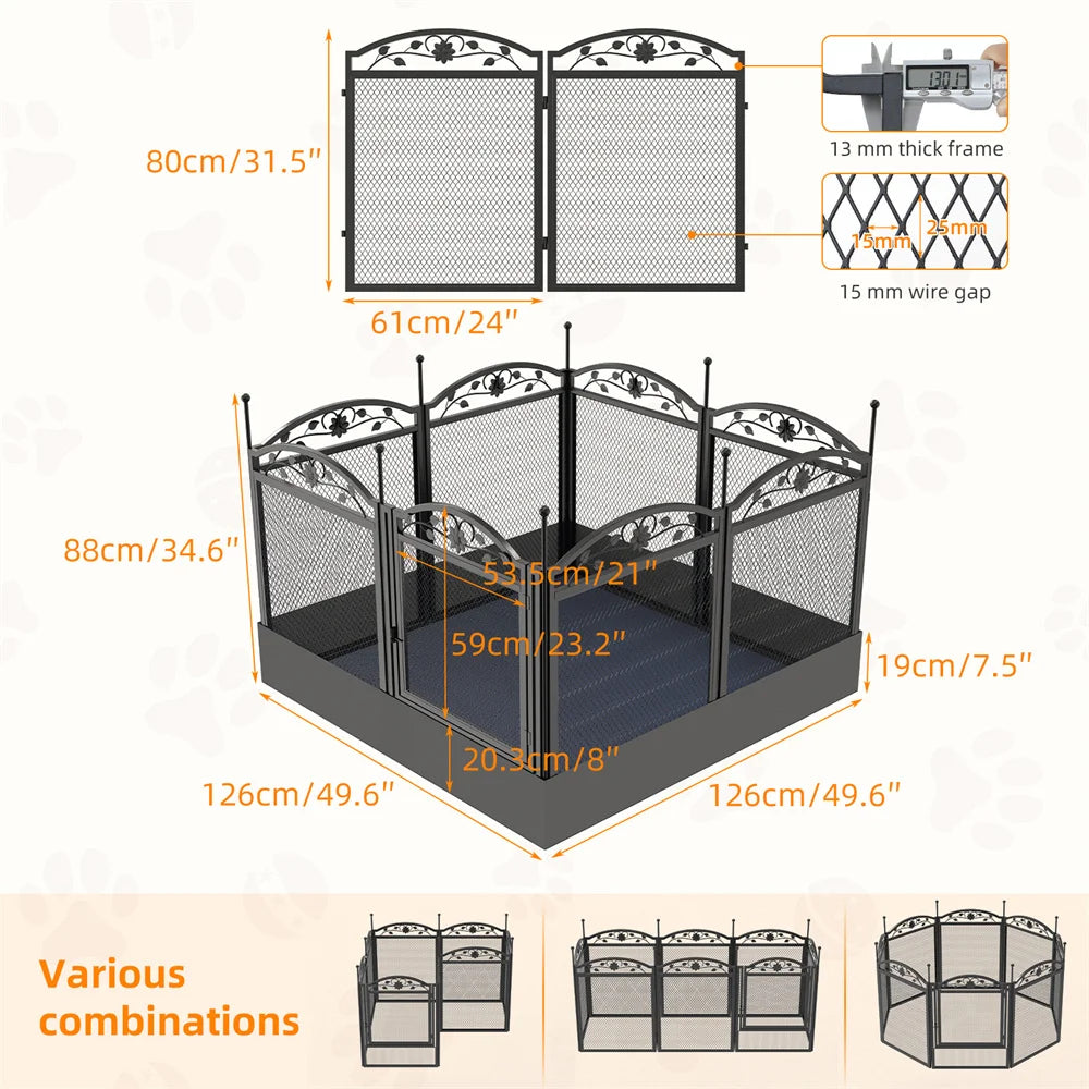 Borwarth Heavy Duty Dog Playpen Outdoor Indoor Enclosure