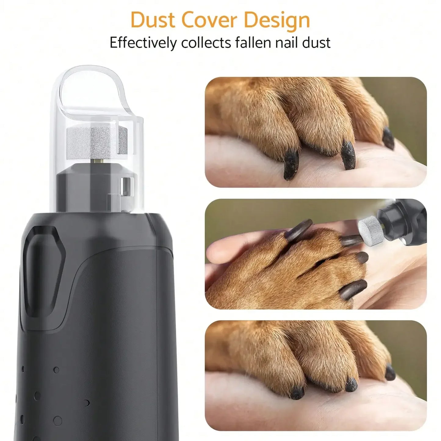 Hign Concerned Electric Dog Nail Grinder 6 Speed USB