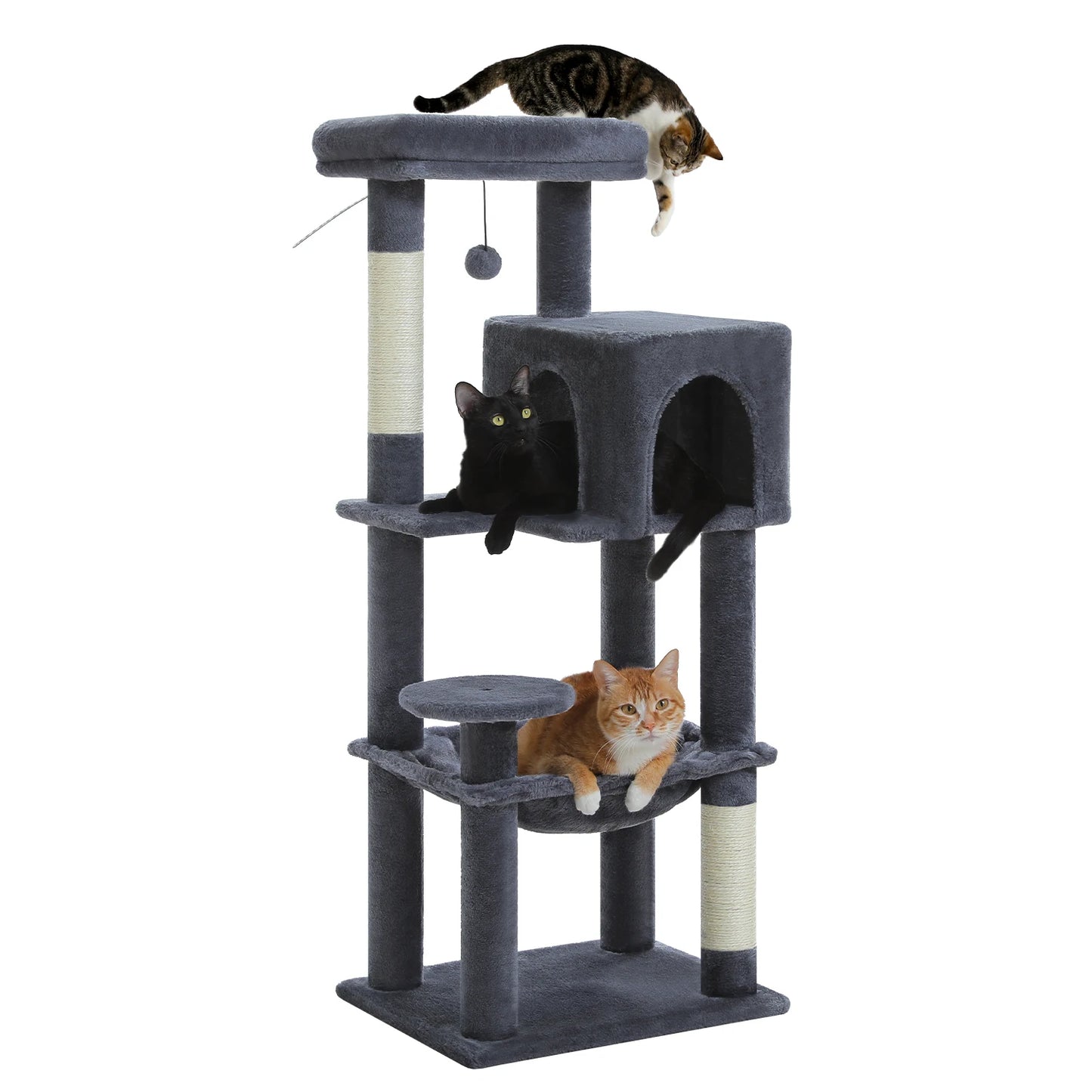 PEQULTICN Five Level Cat Tree With Top Perch And Hammock