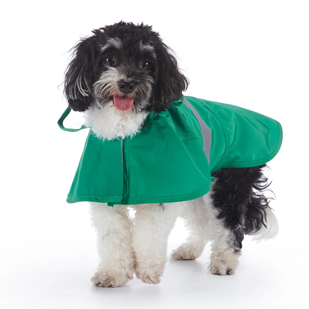Hign-concerned Reflective Dog Raincoat Hooded Waterproof Jacket For Outdoor Rain