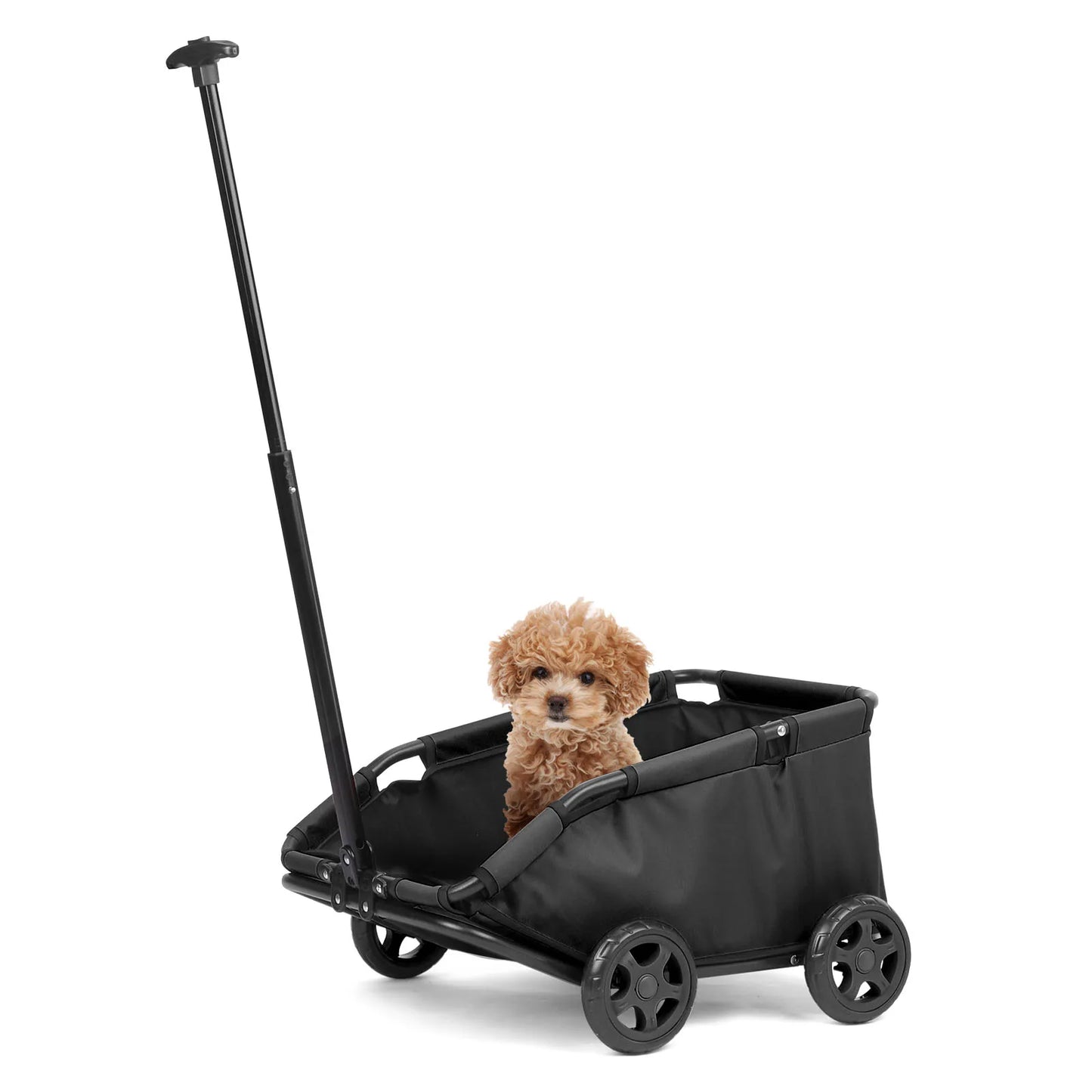 Small Pet Cart Four Wheel Folding Stroller 360 Rotating