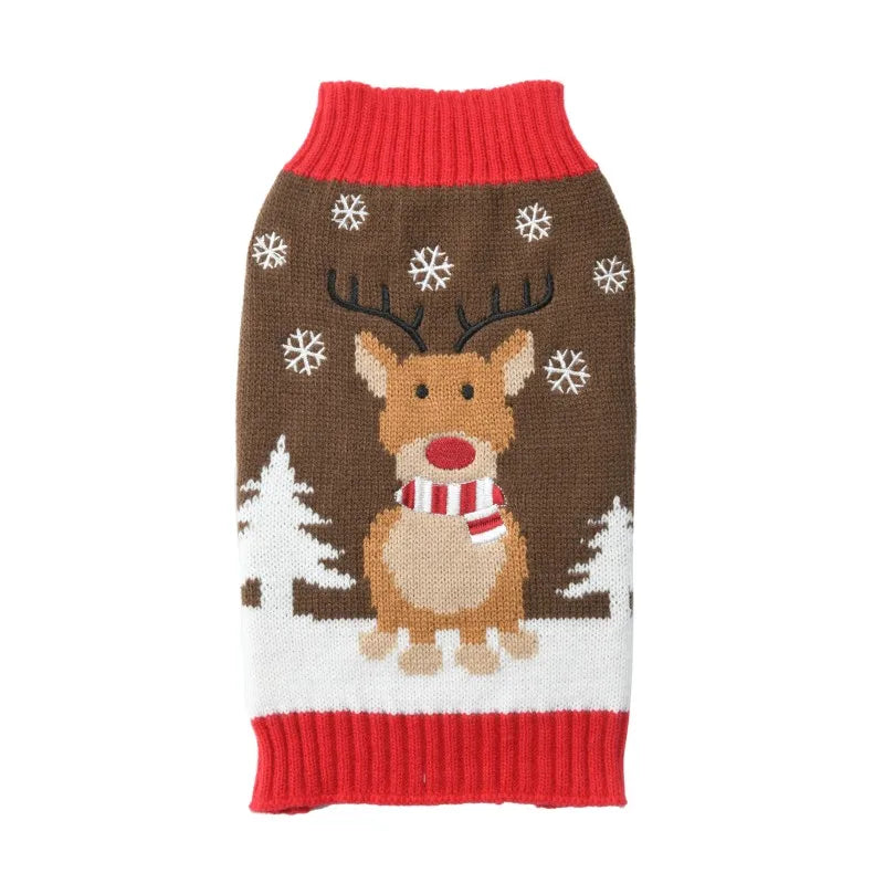 CN Guangdong Wool Winter Dog Sweater Coat Striped Knitted