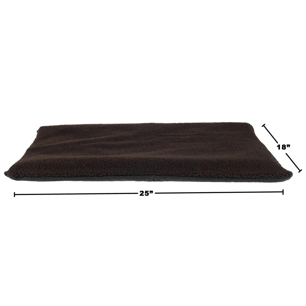 Self Heating Pet Mat With Washable Sherpa Cover Crate Bed