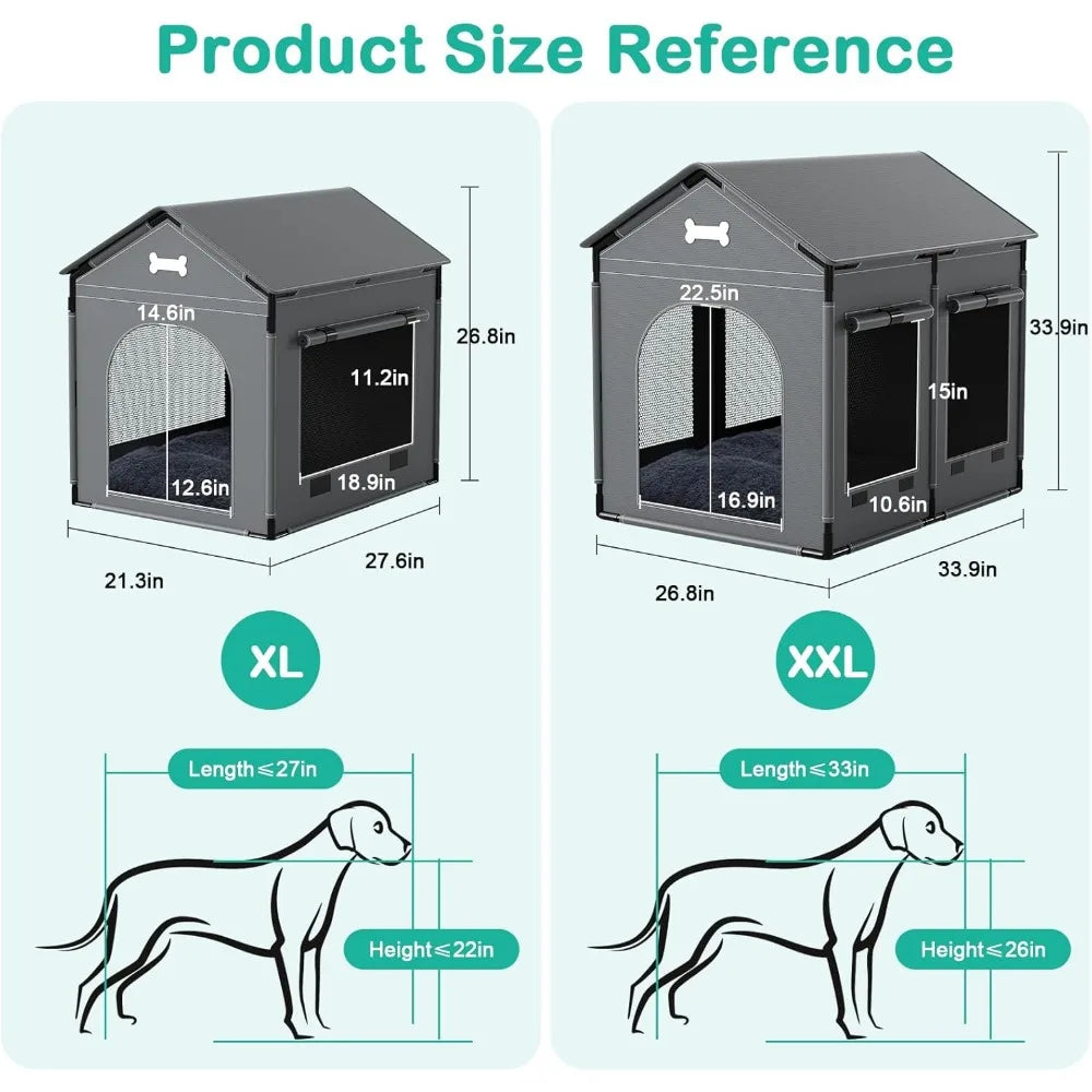 PremiumIndoorDogHouse KennelBedMatWithUltra CushionedOrthopedicSupport ThermalInsulated