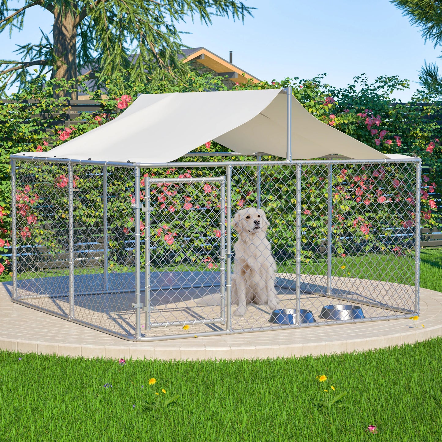 Hign-concerned Outdoor Dog Kennel Heavy Duty Playpen Shade