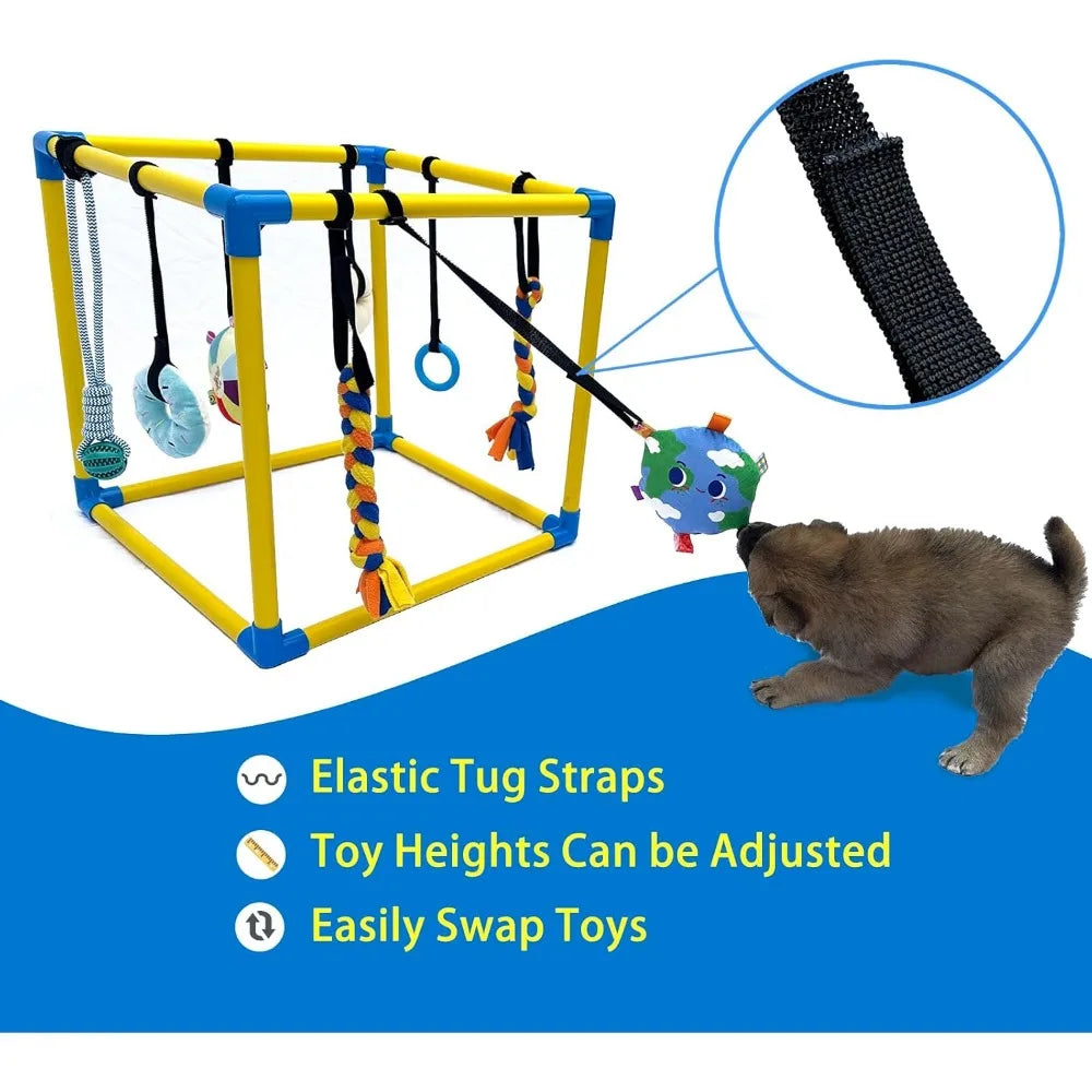 Hign-concerned Chemical Dewonch Ultra-Durable Puppy-Enrichment Play-Gym With Toys