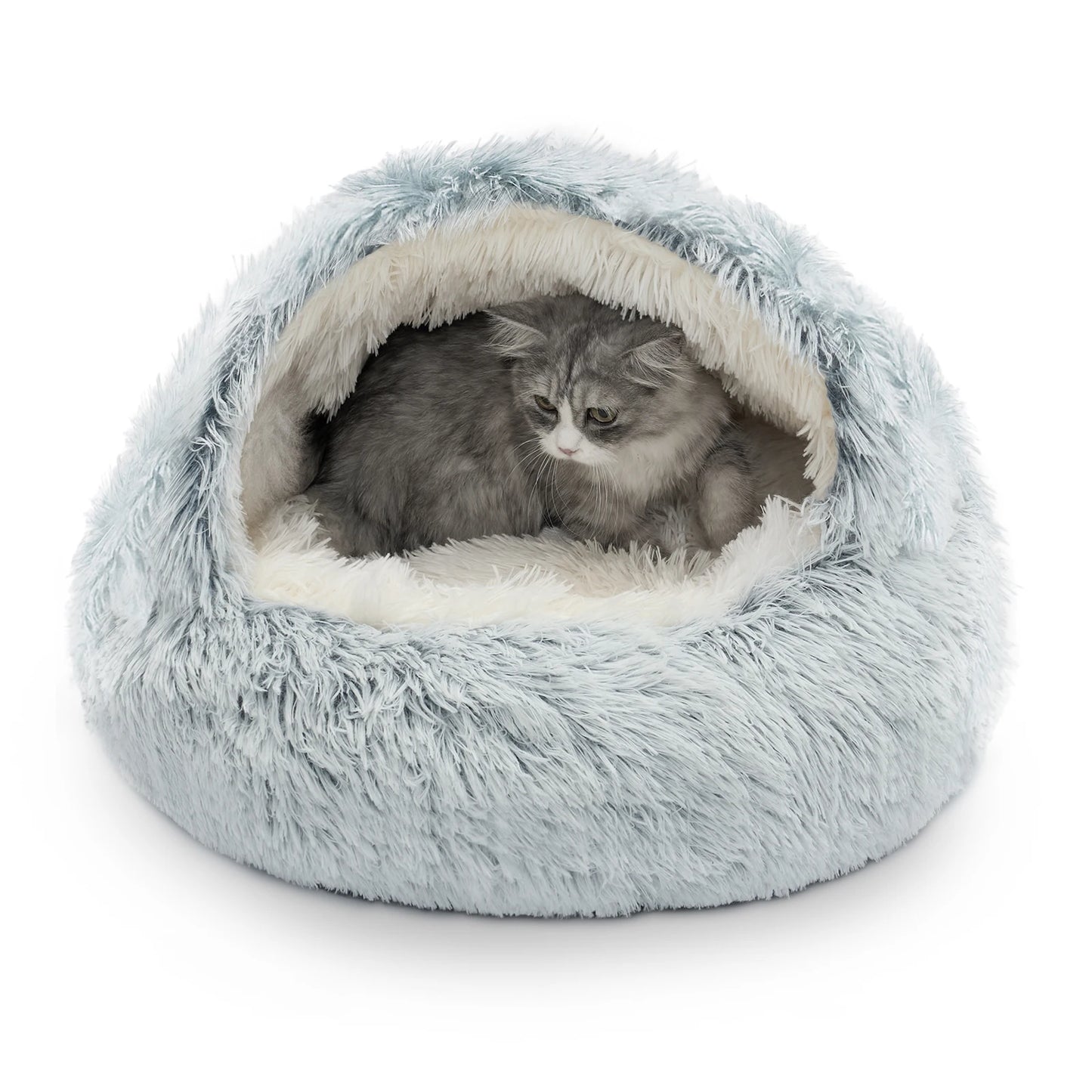 Closure Cat Bed Nest Soft Semi Enclosed Pet House For Rest