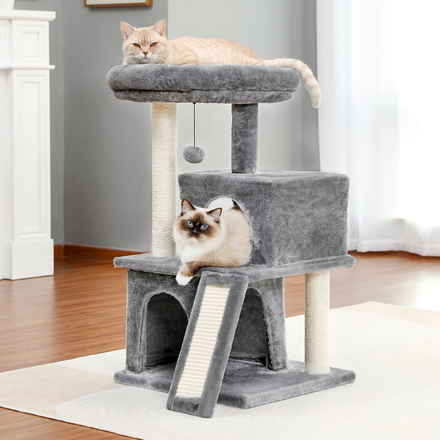 PAWZ Road Multi Level Cat Tree With Spacious Condos