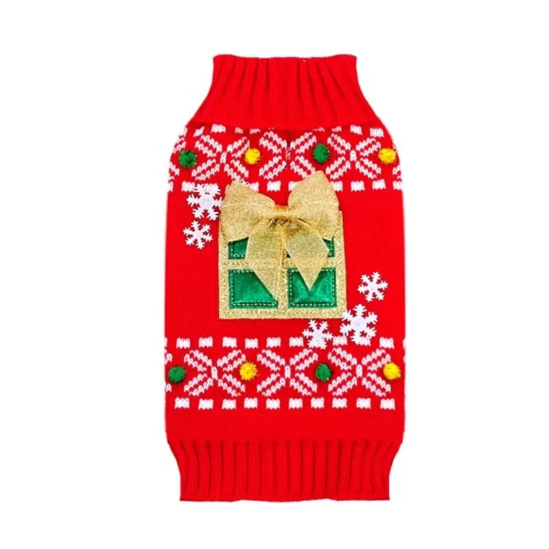 CN Guangdong Wool Winter Dog Sweater Coat Striped Knitted