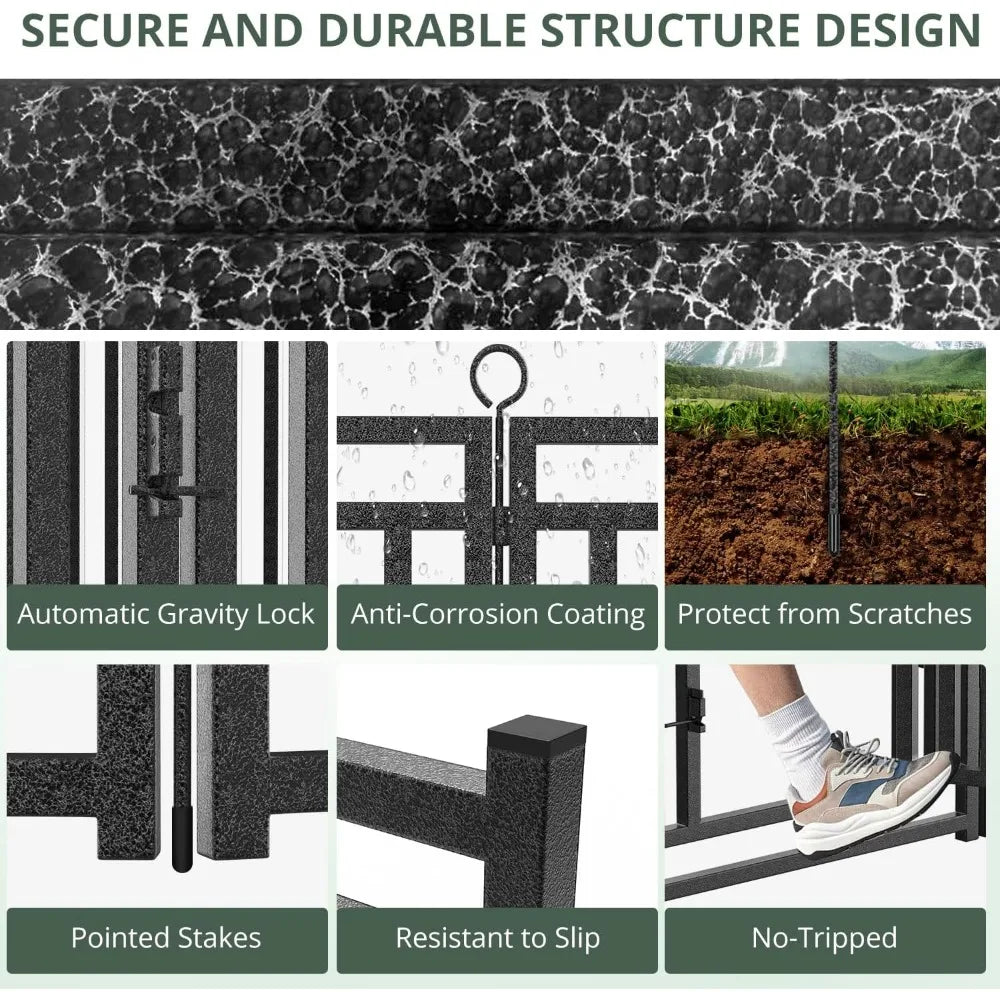 Hign Concerned Outdoor Dog Fence Interlocking Configuration Rustproof Enclosure Metal
