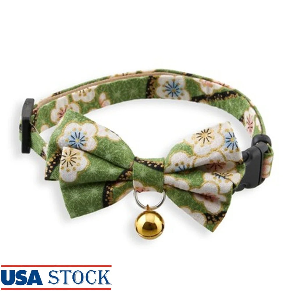 DUTRIEUX Handcrafted Bow Tie Cat Collar Breakaway Durable