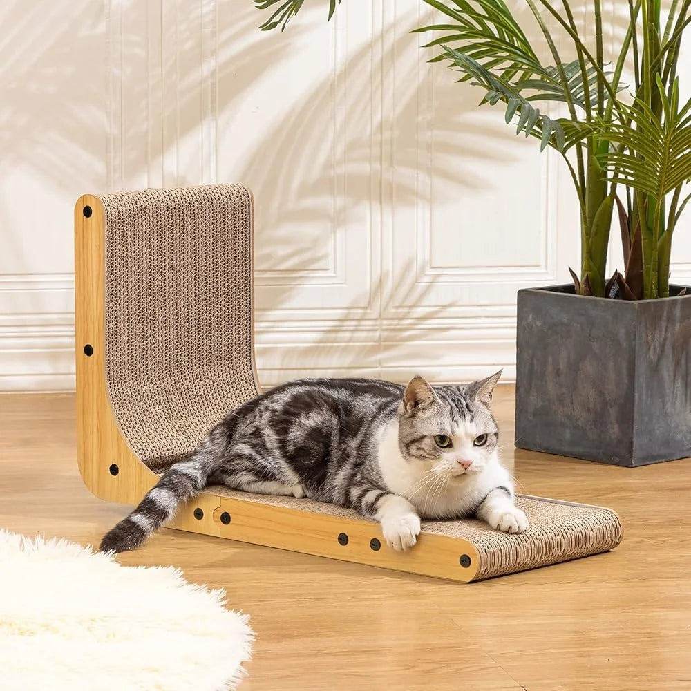 Fujian L Shape Cat Scratcher Pad Durable Cardboard Indoor
