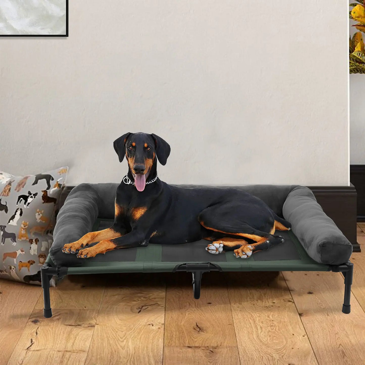 BINGOPAWCN Elevated Dog Bed Lounger For Indoor Outdoor