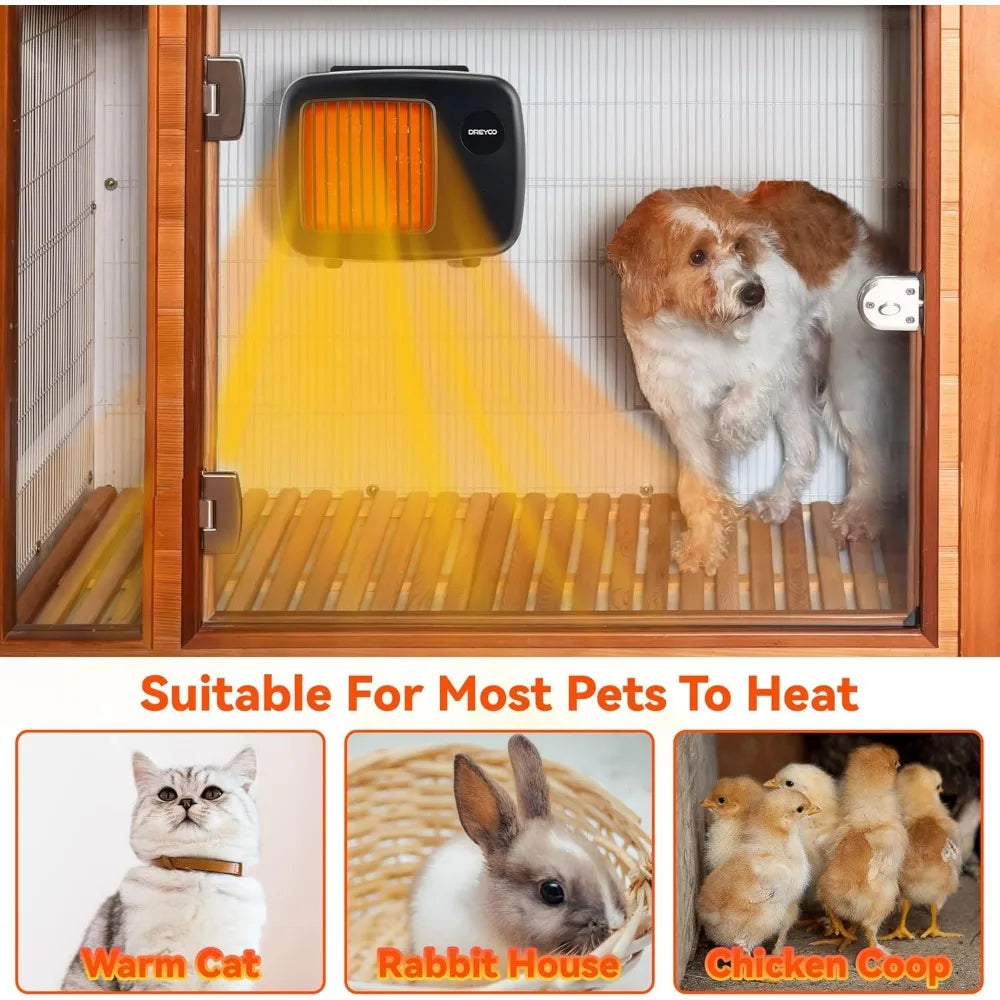 Wall Mounted Dog House Heater With ProgrammableThermostatControl OverheatProtection