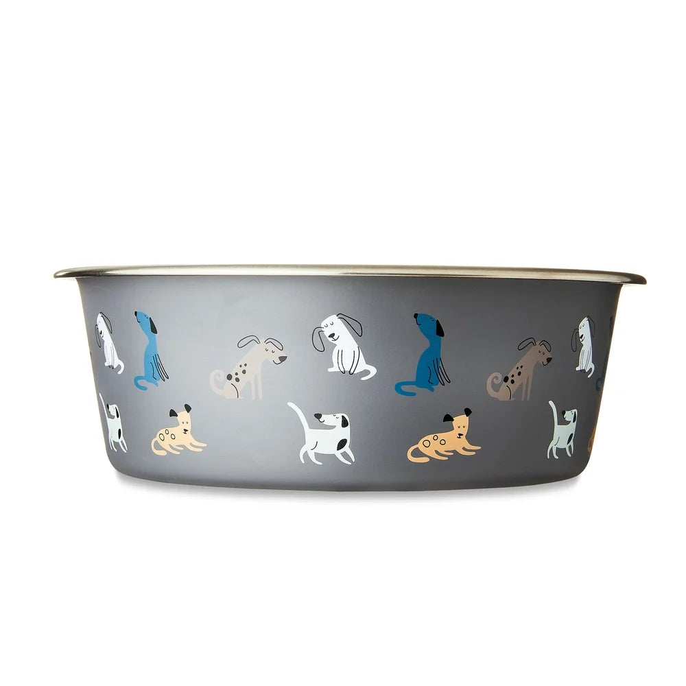 XMSJ Stainless Steel Dog Bowl Non Slip Face Design
